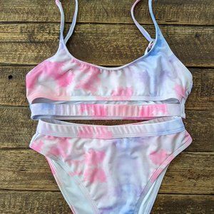 iHeartRaves Cotton Candy Tie-Dye Underboob Festival Set